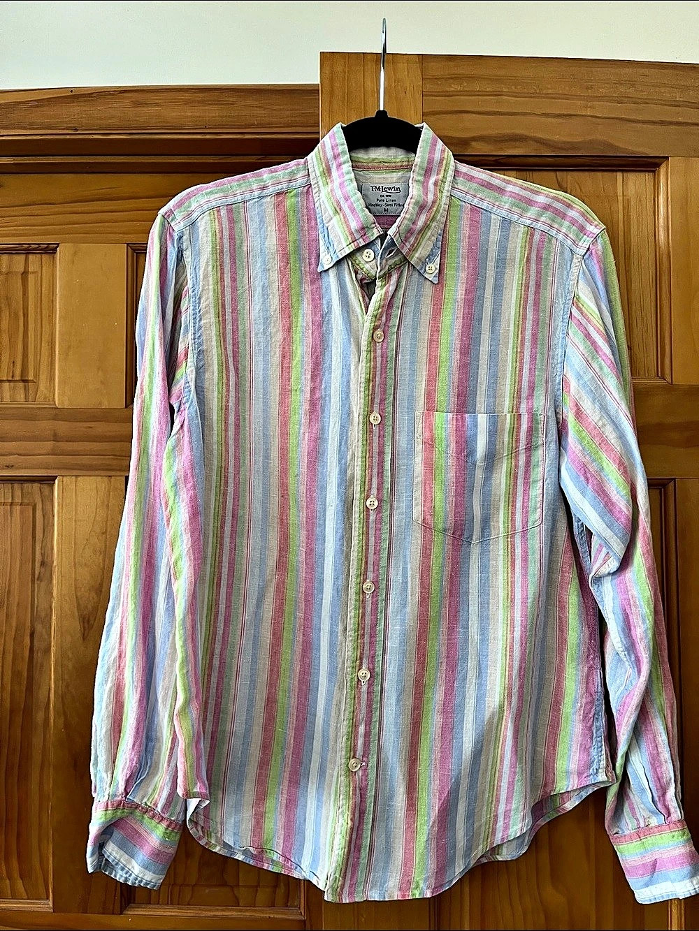 T.M.Lewin Striped Button Down Shirt in Multicolor